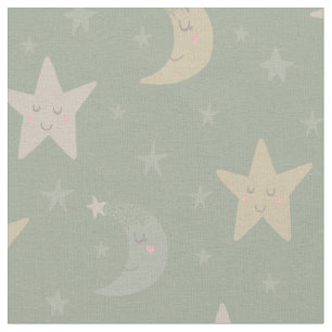 Tecido Estrelas e Luas Whimsical