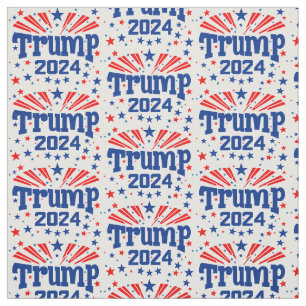 Tecido Estrelas Festivas Donald Trump 2024 Mulheres Menin