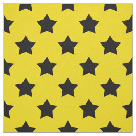 Tecido Estrelas Negras Amarelas - Têxtil Decorativo de Pa