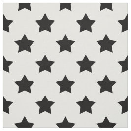 Tecido Estrelas Negras Brancas - Têxtil Decorativo