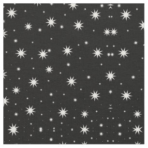 Tecido Estrelas no preto