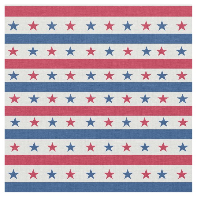 Tecido Estrelas Patrióticas Americanas com Padrão de List (Detalhe)