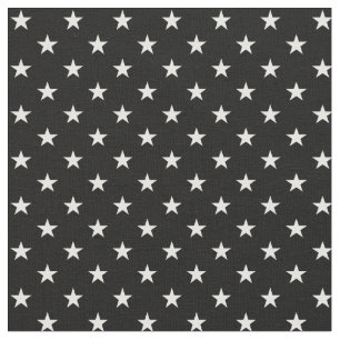 Tecido Estrelas Pretas e Brancas