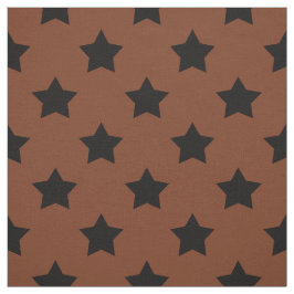 Tecido Estrelas Pretas Marrons Padrão Têxtil Decorativo