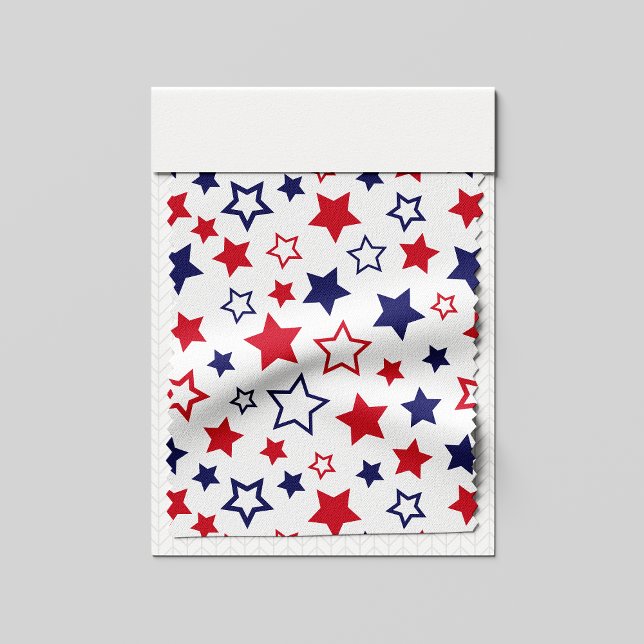 Tecido Estrelas Vermelhas e Azuis, 4 de Julho, Fundo Bran (Criador carregado)