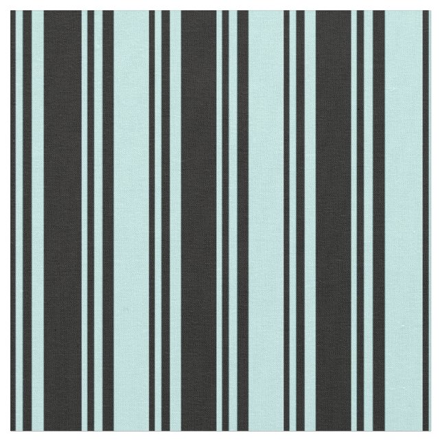 Tecido Estrias Coloridas a Preto e Turquesa (Detalhe)