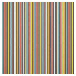 Tecido Estrias de Aqua Amarelo Castanho Amarelo Funky Ret