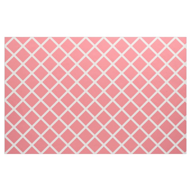 Tecido Estrutura branca no rosa coral (Fat Quarter)