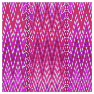Tecido Etnia Chevron Damask, Purple e Fuchsia Pink
