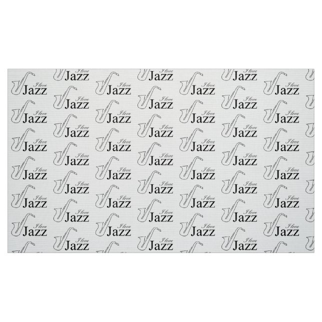 Tecido Eu adoro jazz (Fat Quarter)