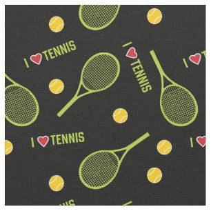 Tecido Eu adoro tênis a preto