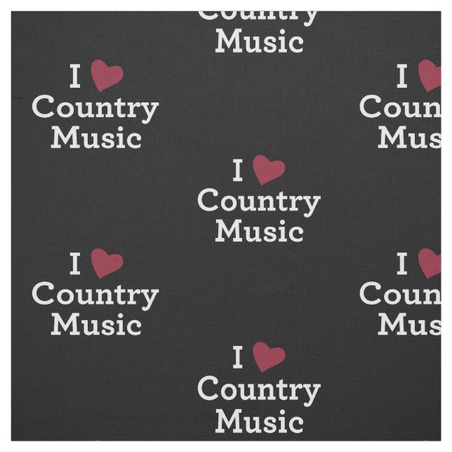 Tecido Eu amo a música country (Modelo)