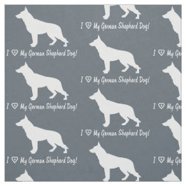 Tecido Eu amo meu cão de german shepherd