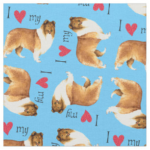 Tecido Eu amo meu Collie