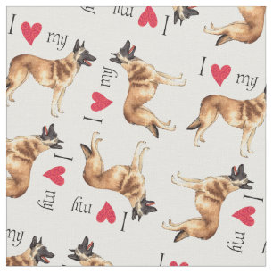 Tecido Eu amo meu Malinois belga