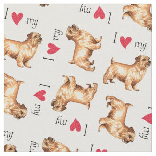 Tecido Eu amo meu Norfolk Terrier