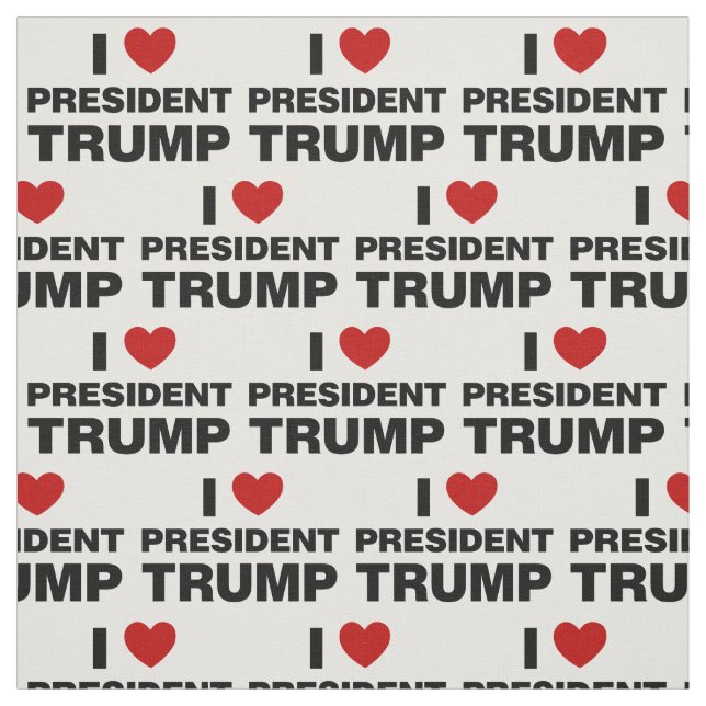 Tecido Eu Amo o Presidente Trump Heart (Modelo)