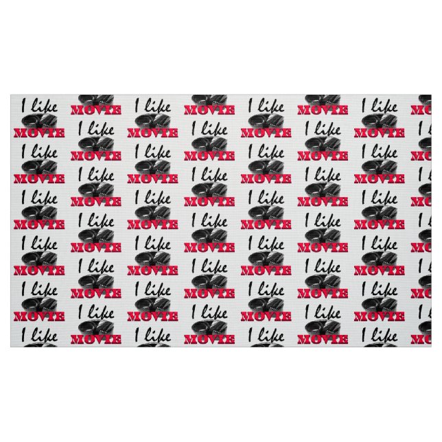 Tecido Eu gosto de filme (Fat Quarter)