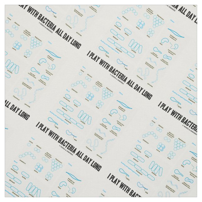 Tecido Eu jogo com microbiologia das bactérias o dia (Modelo)