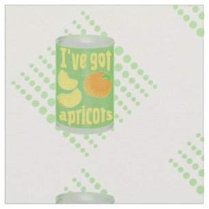 Tecido Eu tenho damascos Tin de fruta