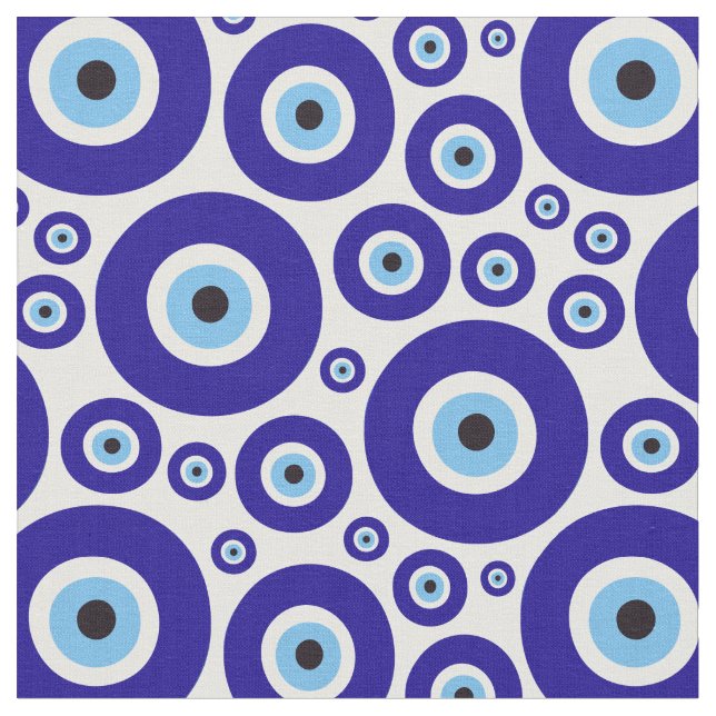 Tecido Evil Eye Pattern, Greek Eye, Turkish Eye, Nazar (Detalhe)