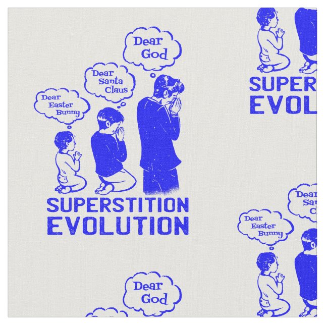 Tecido evolução de superstição engraçada (Detalhe)