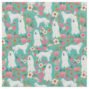 Tecido Excelente Pirenéus vintage florals turquoise