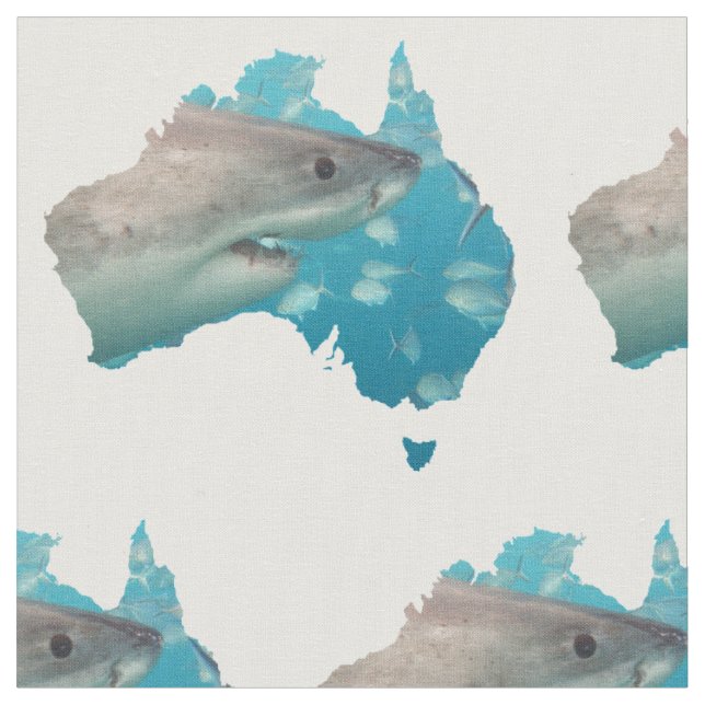 Tecido Excelente White Shark Underwater Austrália (Detalhe)