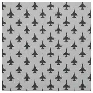 Tecido F-16 Viper Fighter Jet Black na Cinza