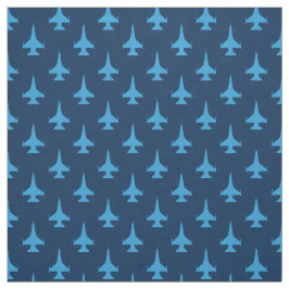 Tecido F-16 Viper Fighter Jet Pattern Blue