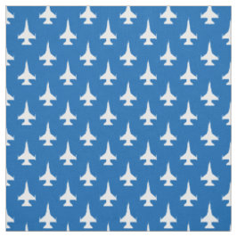 Tecido F-16 Viper Fighter Jet Pattern White