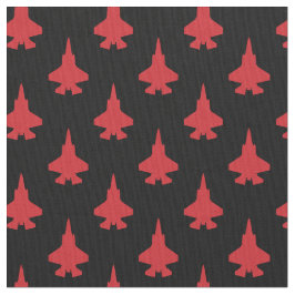 Tecido F-35 Relâmpago 2 Combatentes - Padrão vermelho em