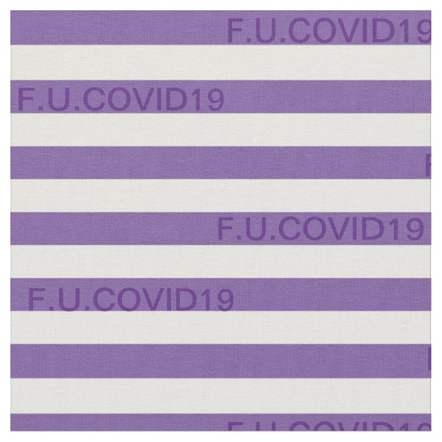 Tecido F.U.COVID19 Stripes Roxas (Detalhe)