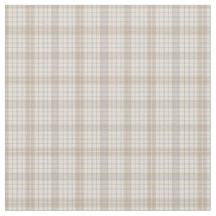 Tecido Fabr Padrão de Xadrez de Cinzentos Neutros e Beige