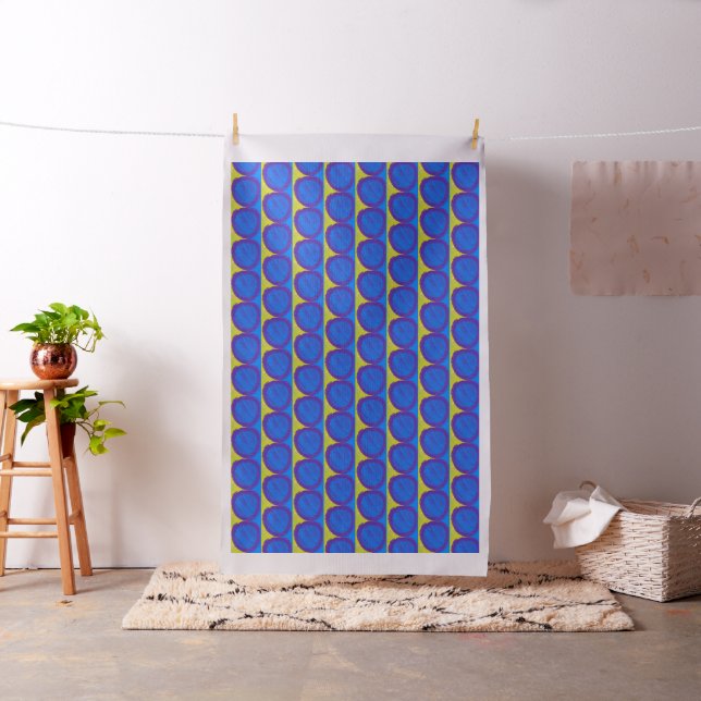 Tecido fabric Blue purple yellow star (In Situ)