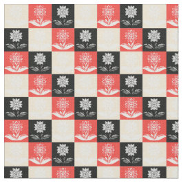 Tecido Fabric with a pattern with contrasting squares