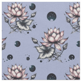 Tecido Fabric with bottom woven lotuses
