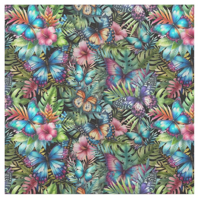 Tecido Fabric with snowstorms “Flight in the jungle” (Detalhe)