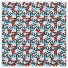 Tecido Face de ave aquosa - Abstrato de cor vibrante e co