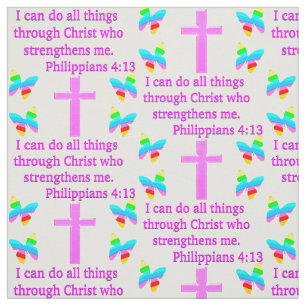 TECIDO FAITH FILPPIANS 4:13 DESIGN