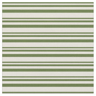 Tecido Faixa Verde-Azeitona Escura e bege