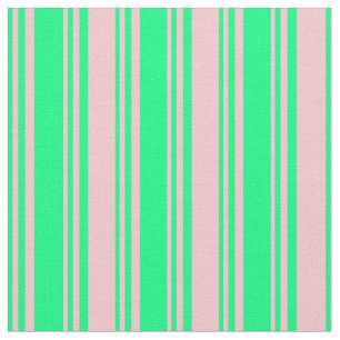 Tecido Faixa Verde e Rosa