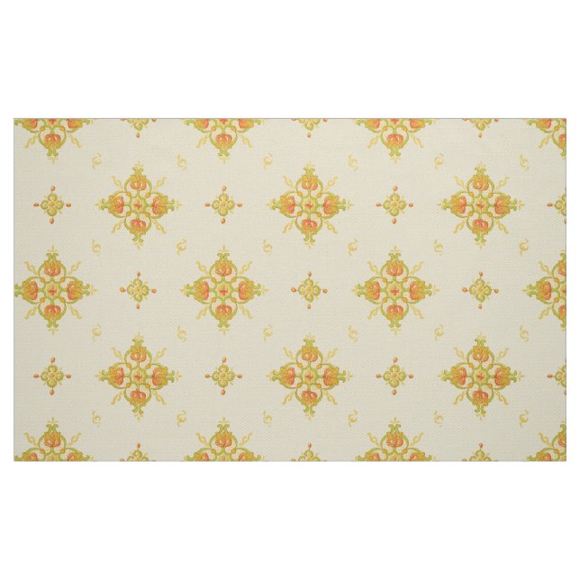 Tecido Faixas de padrão de tulipas no estilo Arte Nova Mi (Fat Quarter)