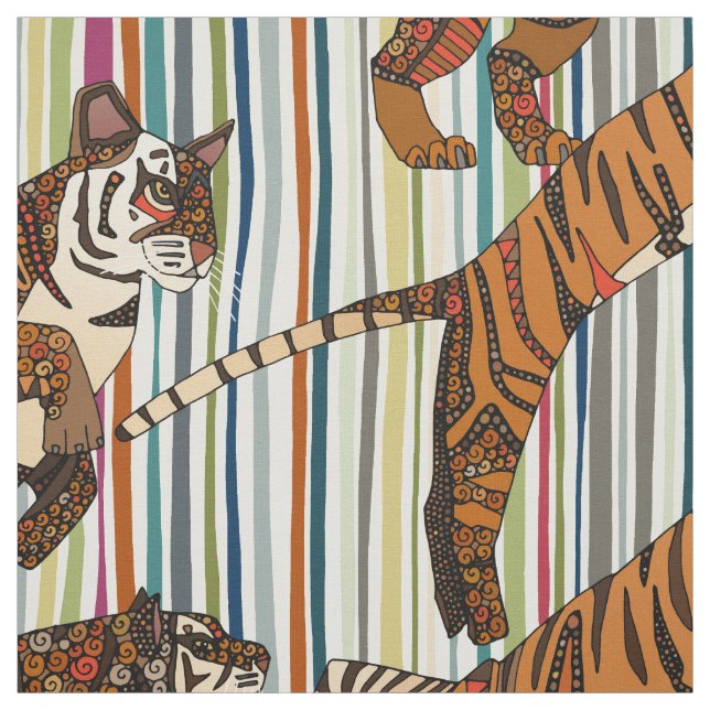Tecido faixas de tigre (Modelo)