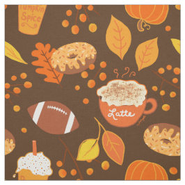 Tecido Fall Deixa Futebol e Pumpkin Spice Patterno