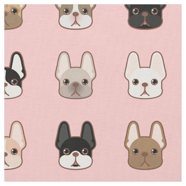 Tecido Família dos Frenchies (Detalhe)