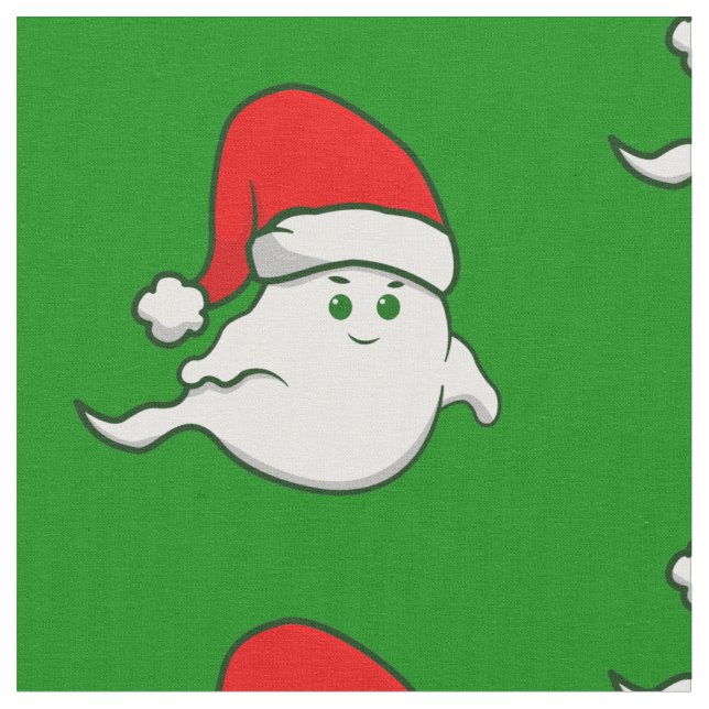 Tecido Fantasma de Natal feio assustador verde assustador (Detalhe)