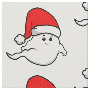 Tecido fantasma feio de natal santa claus assustador