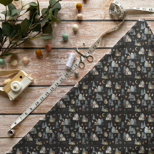 Tecido Fantasmas de acampamento de Dia das Bruxas em Cute