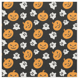 Tecido Fantasmas do Dia das Bruxas e Jack O Lantern